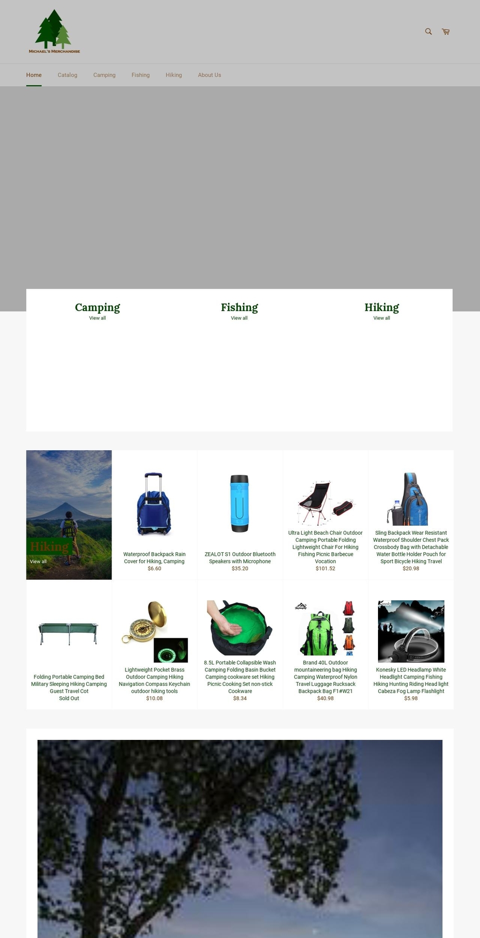 michaelsmerchandise.com — Shopify storefront screenshot