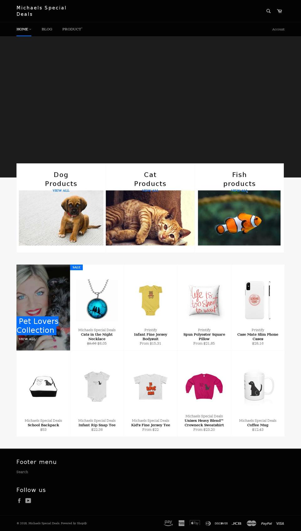 michaelsspecialdeal.com — Shopify storefront screenshot