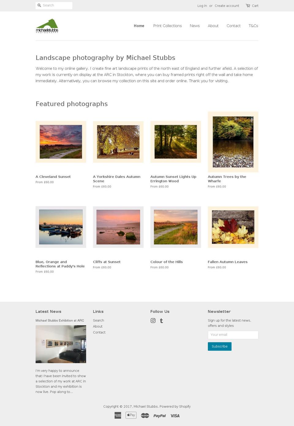 michaelstubbs.net shopify website screenshot