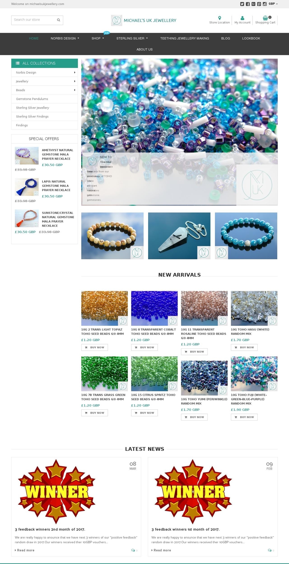michaelsukjewellery.com shopify website screenshot