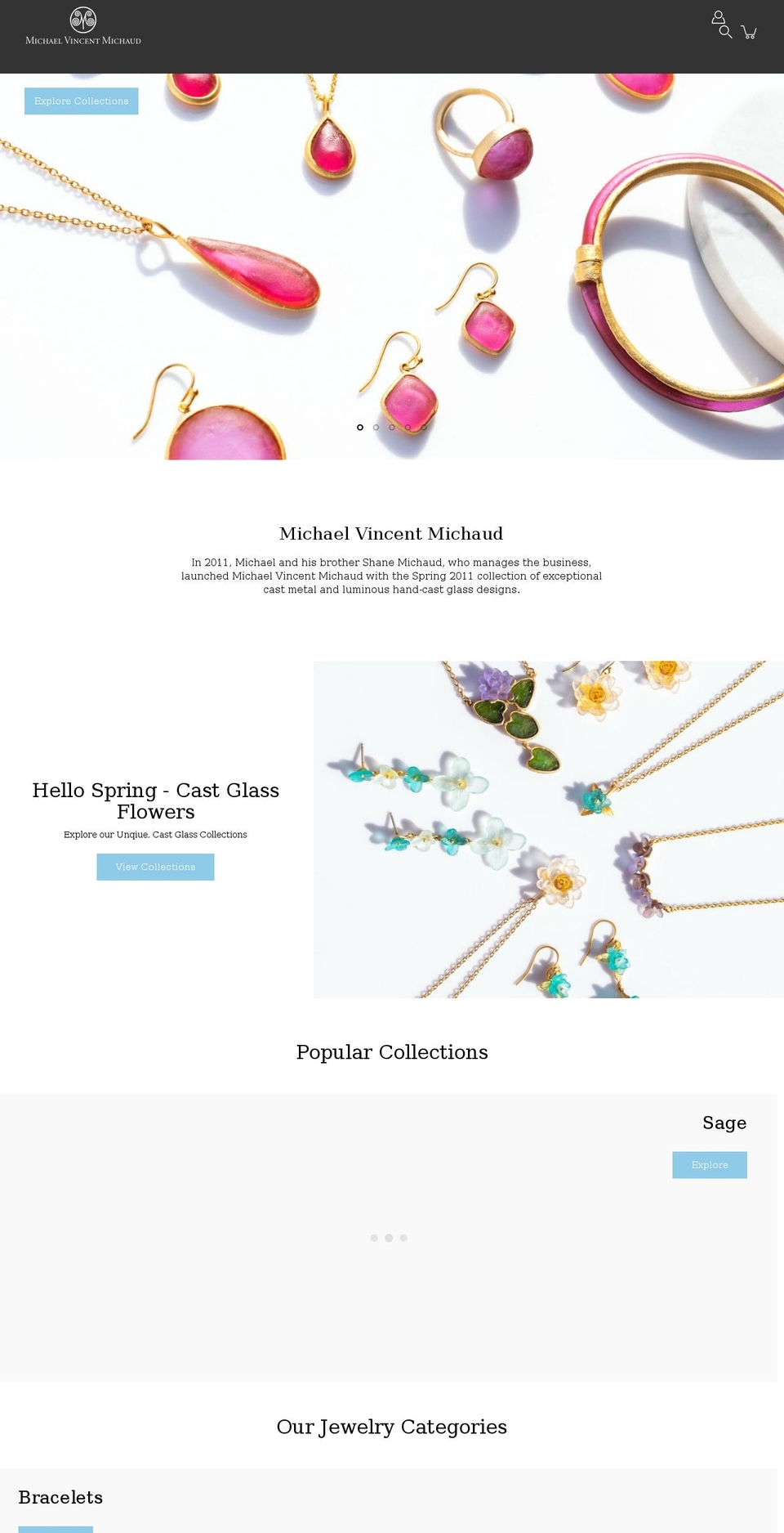 michaelvincentmichaud.com shopify website screenshot