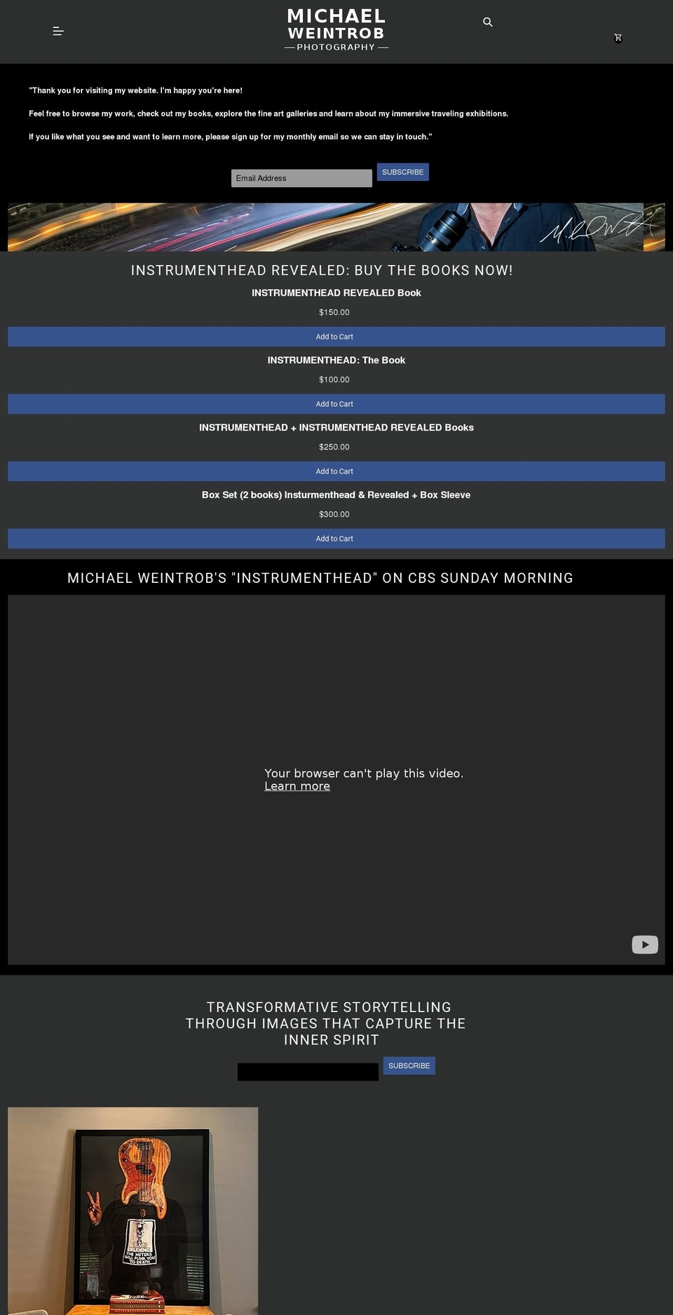 michaelweintrob.com shopify website screenshot