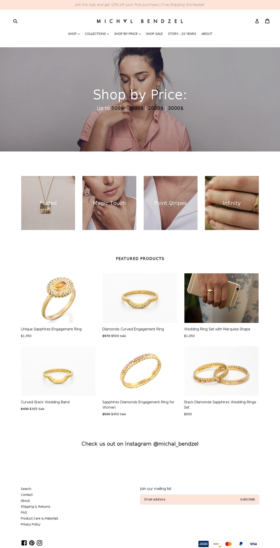 michalbendzel.com — Shopify storefront screenshot
