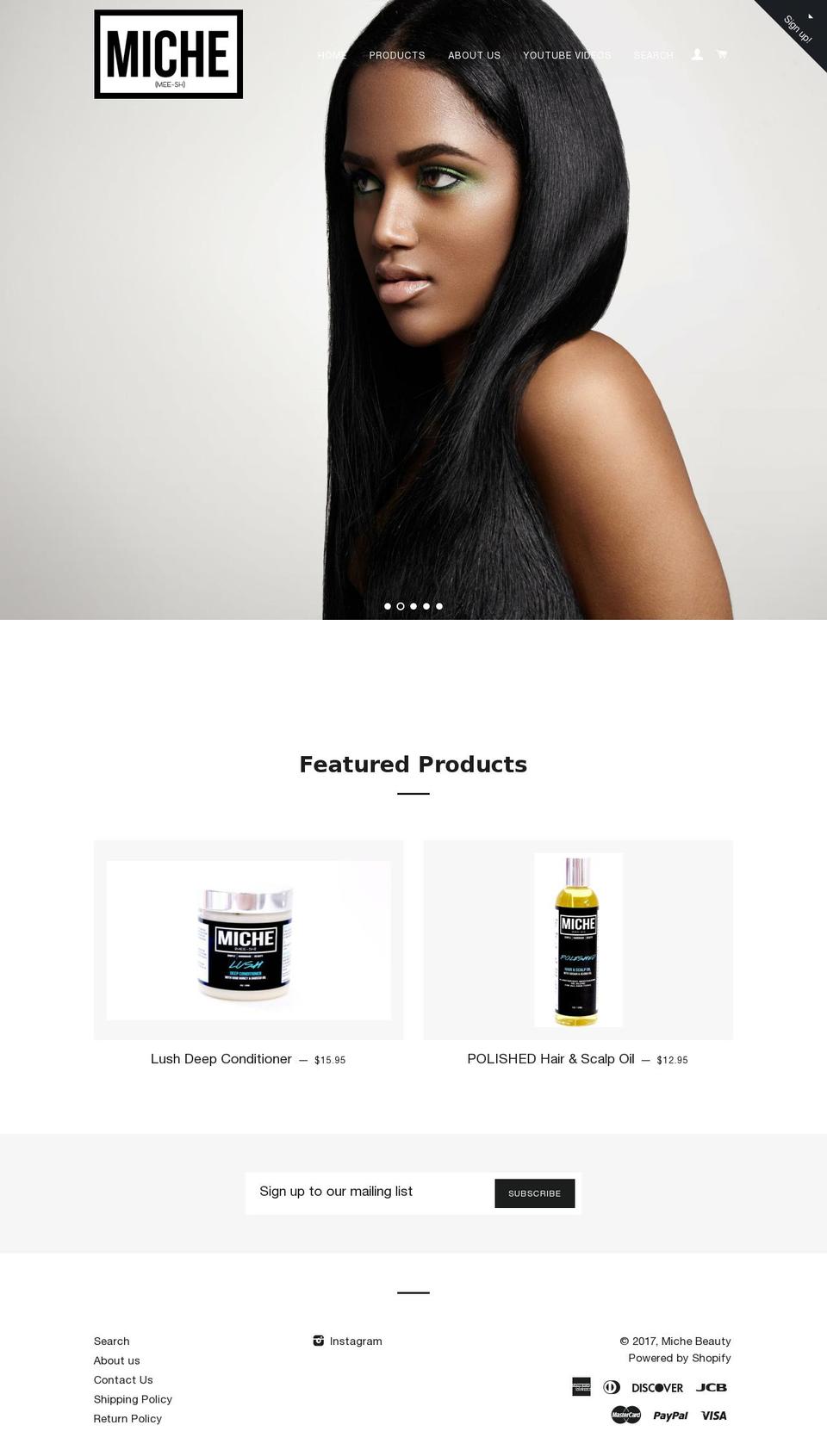 michebeauty.com shopify website screenshot