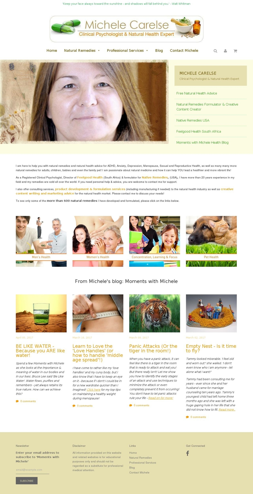 michelecarelse.com — Shopify storefront screenshot