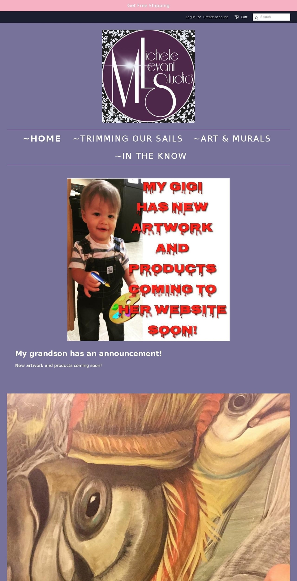michelelevaniart.com shopify website screenshot