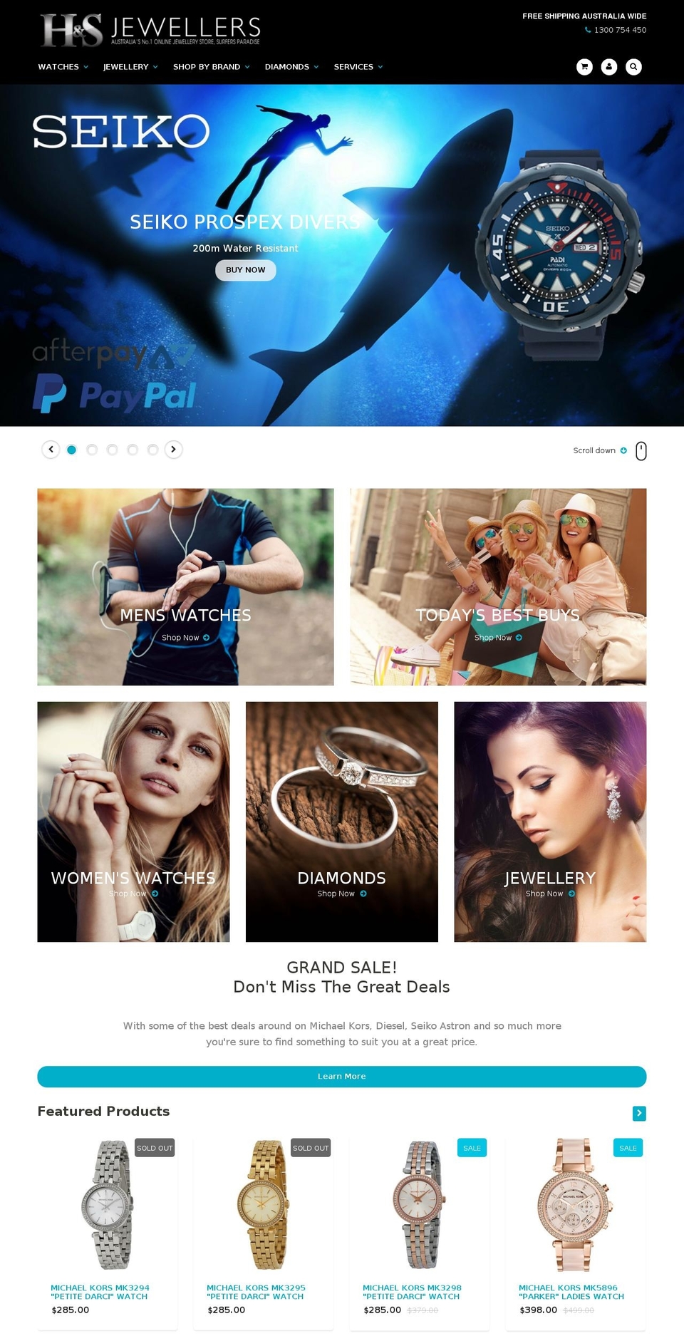 michelherbelinwatches.com.au shopify website screenshot