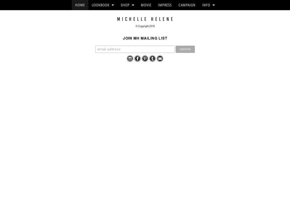michelle-helene.com shopify website screenshot