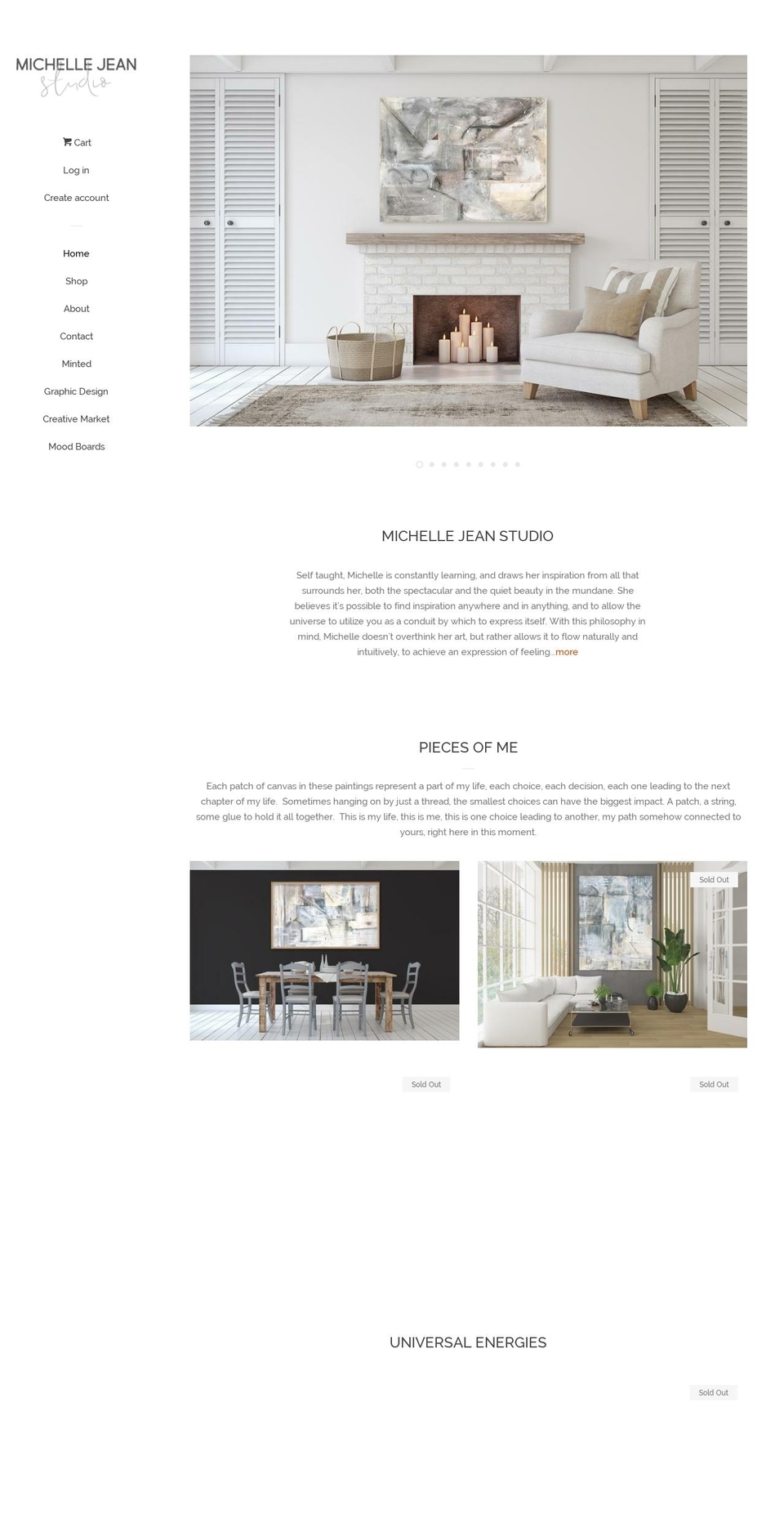 michellejeanstudio.com shopify website screenshot