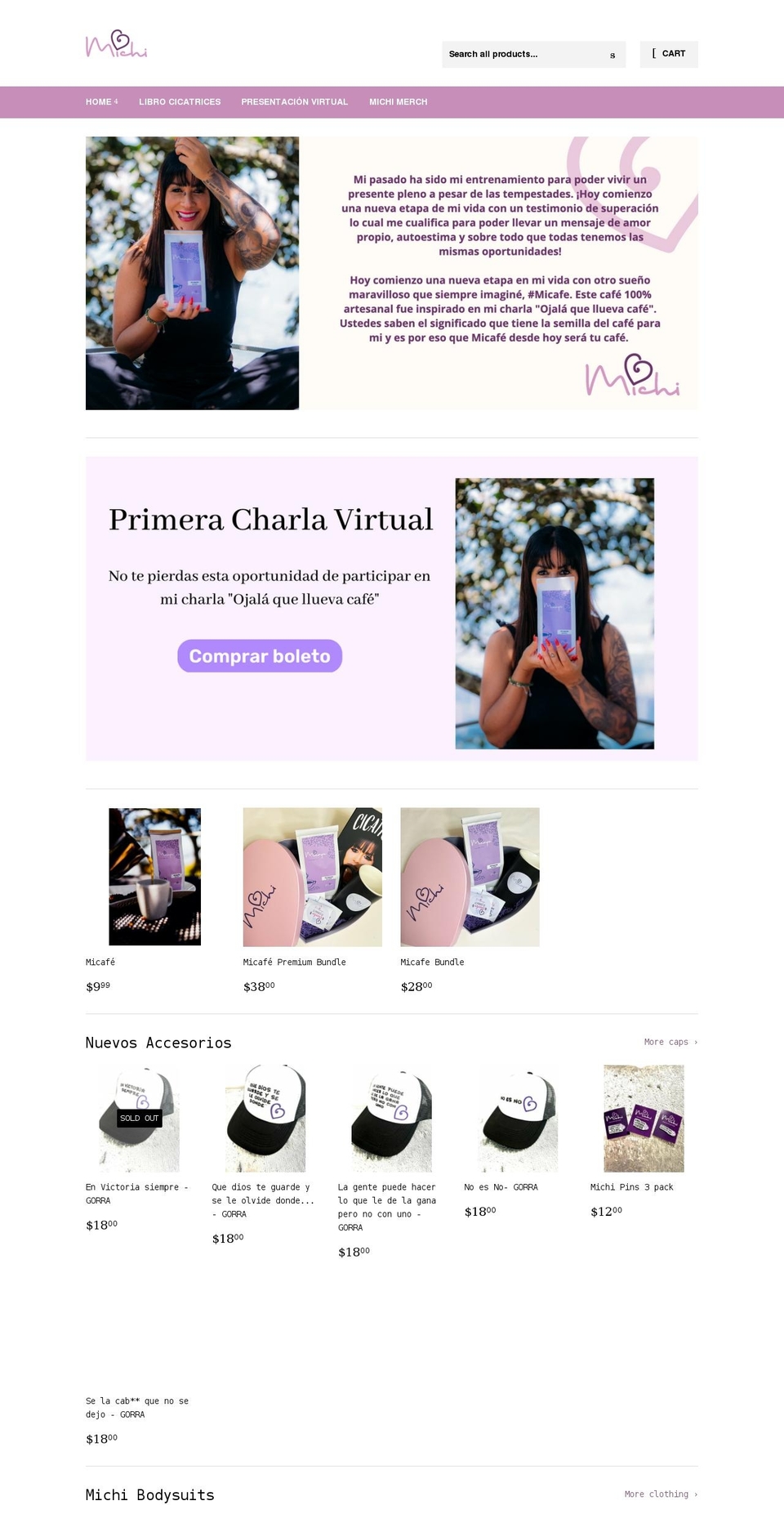 michellematospr.com shopify website screenshot
