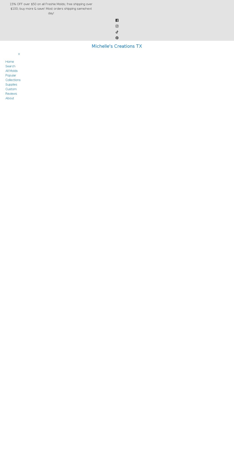 michellescreationstx.com shopify website screenshot