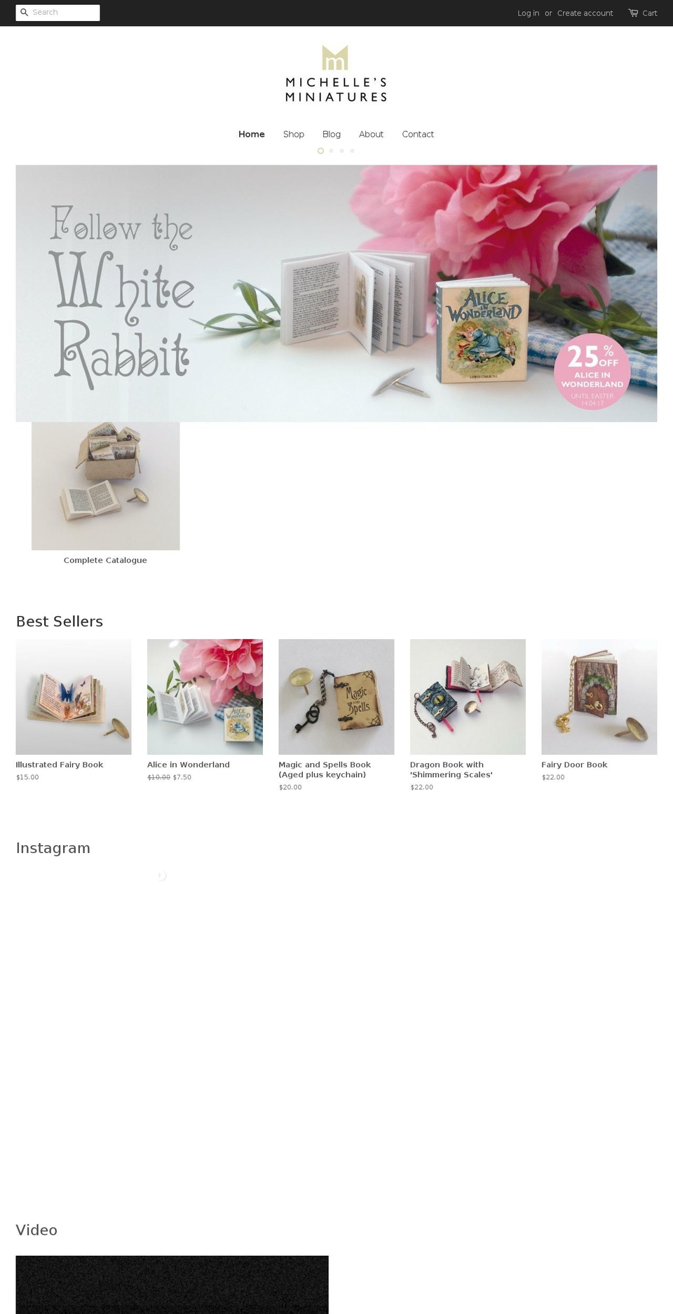 michellesminiatures.com.au shopify website screenshot