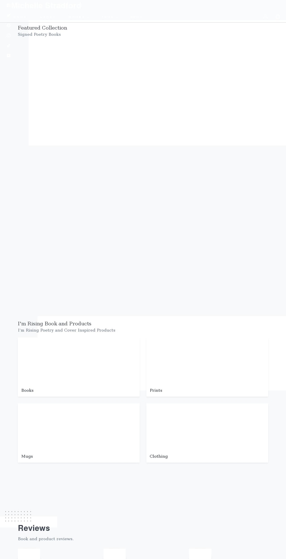 michellestradford.com shopify website screenshot