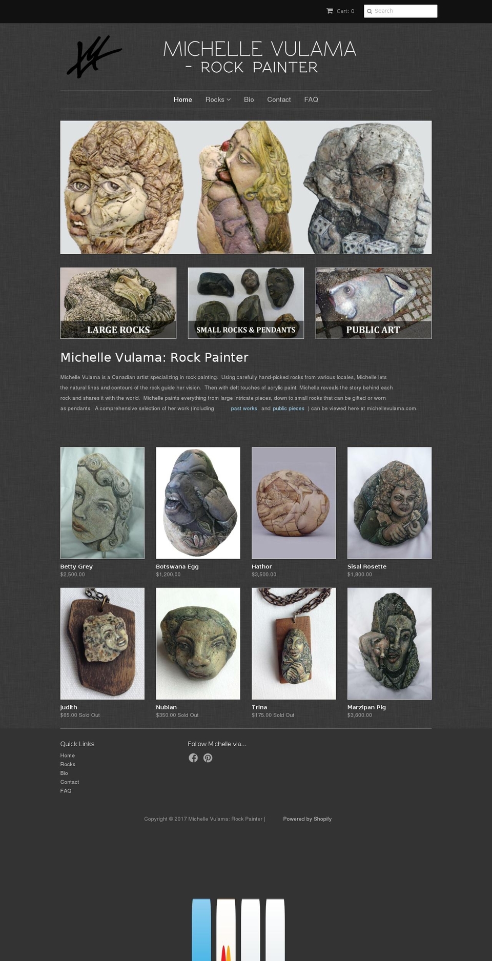 michellevulama.com shopify website screenshot
