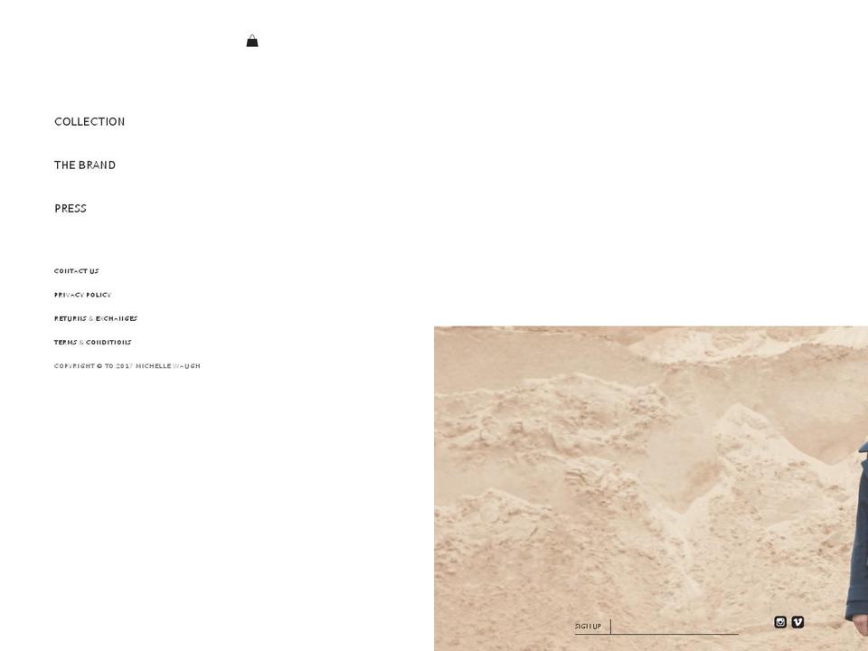 michellewaugh.com shopify website screenshot