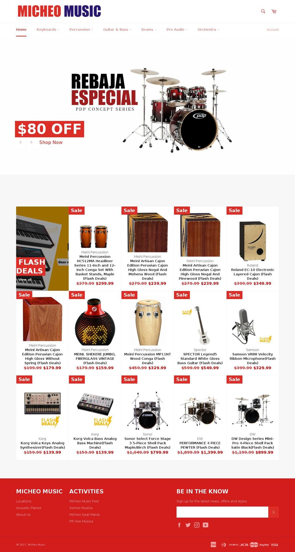 micheomusic.com shopify website screenshot