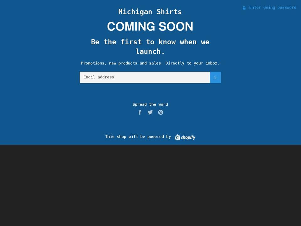 michigan-shirts.com — Shopify storefront screenshot