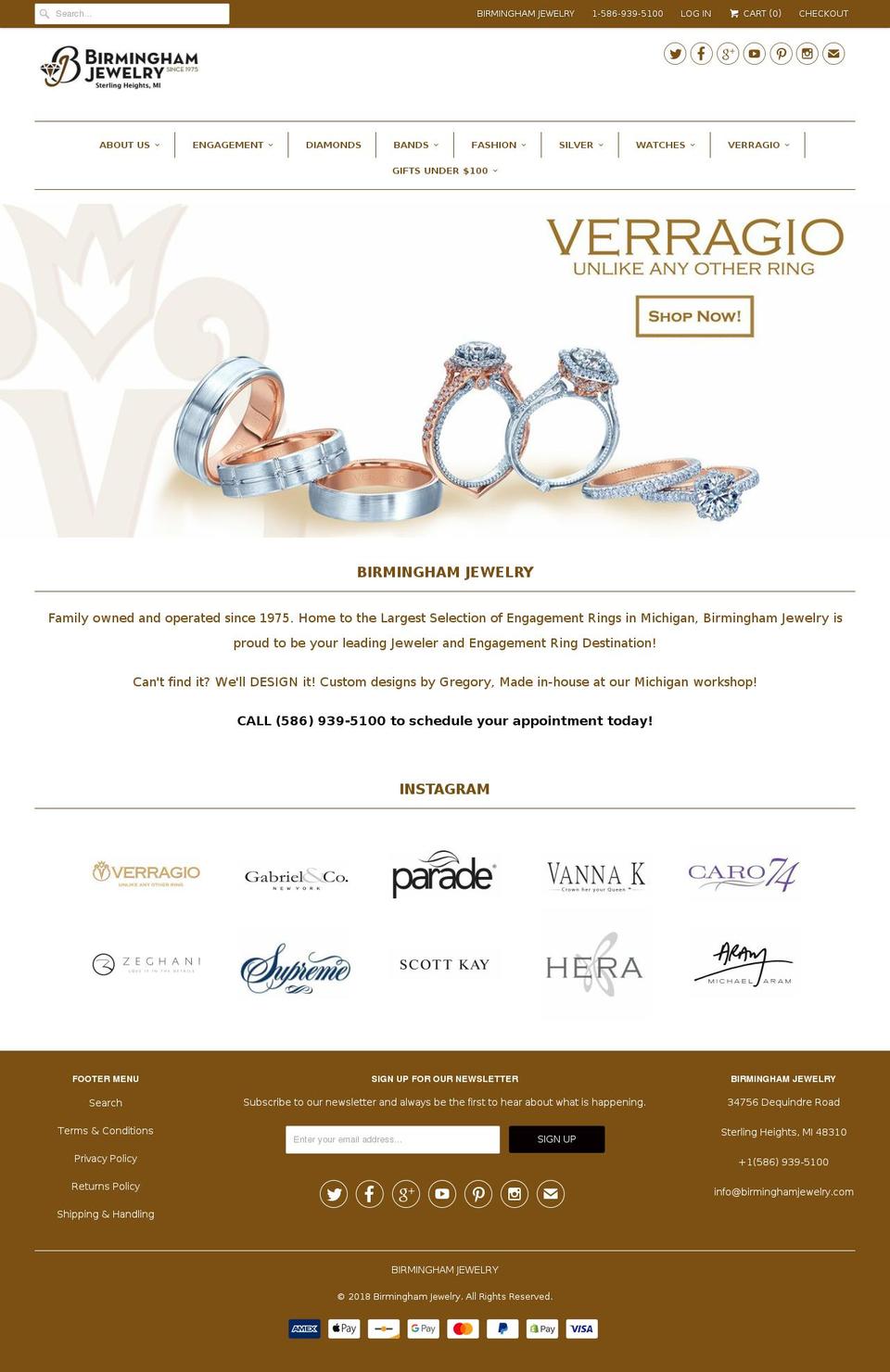 michiganbestjewelrystore.com — Shopify storefront screenshot