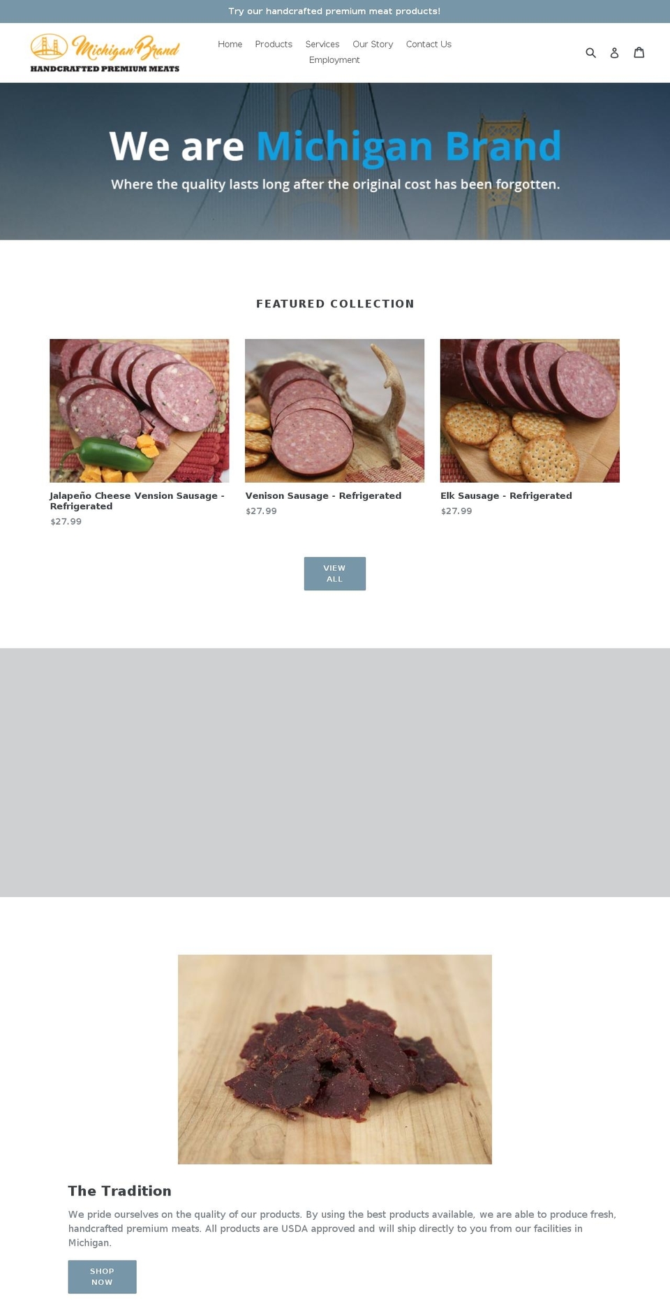 michiganbrand.net shopify website screenshot