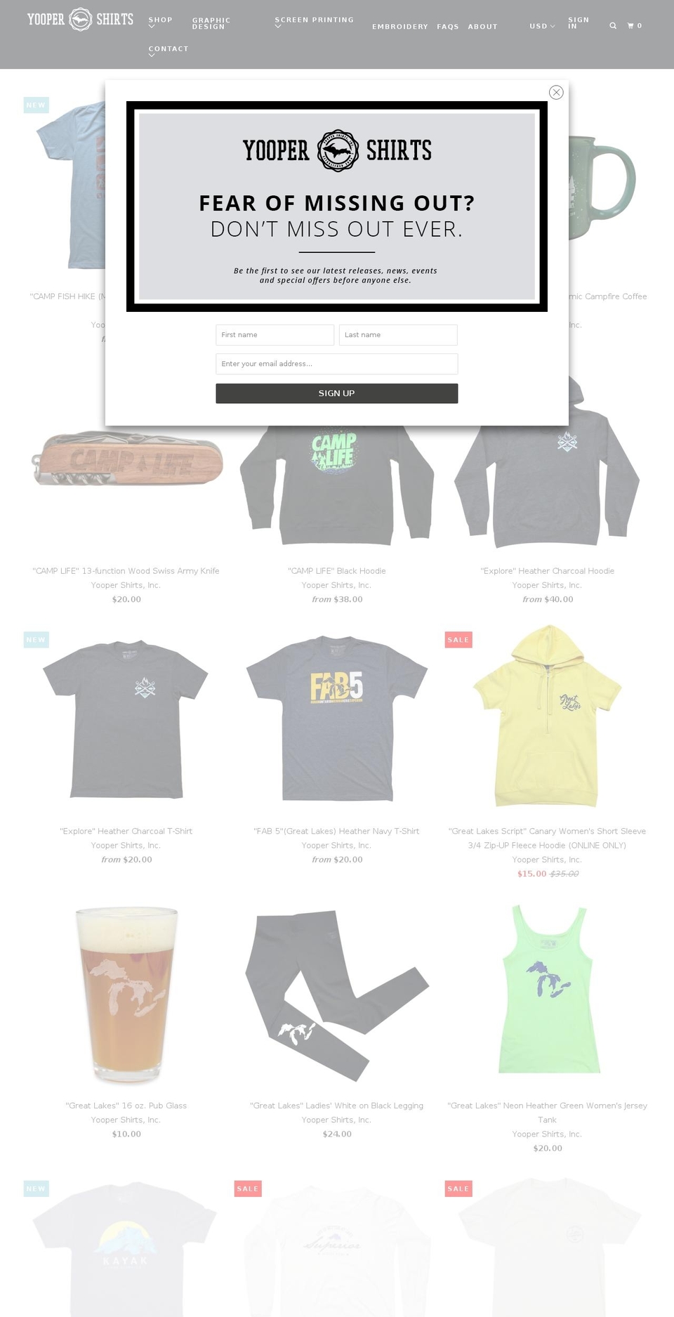 michiganhockeystate.com — Shopify storefront screenshot