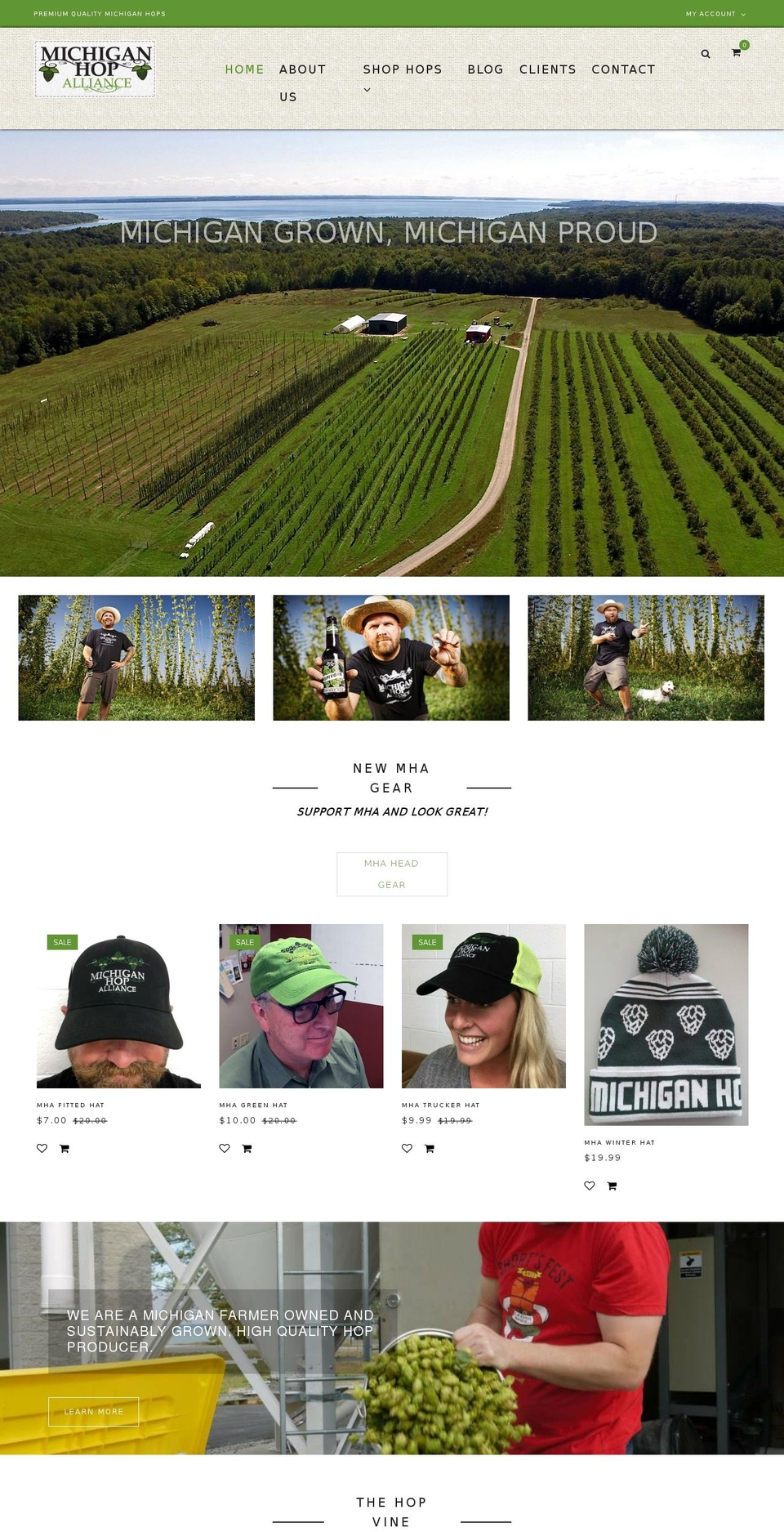 MHA  - PRICELB Shopify theme site example michiganhopalliance.com