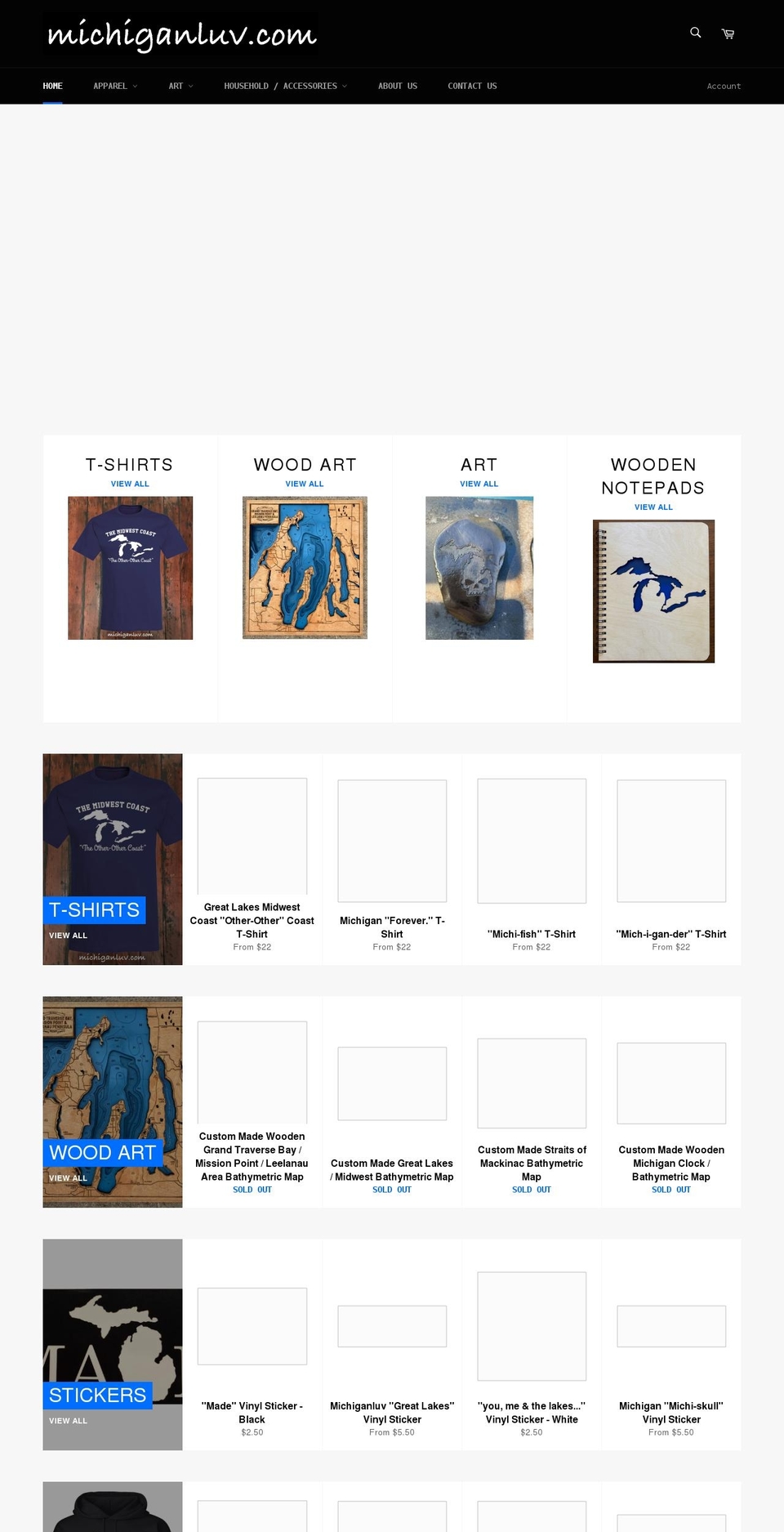 michiganluv.com shopify website screenshot
