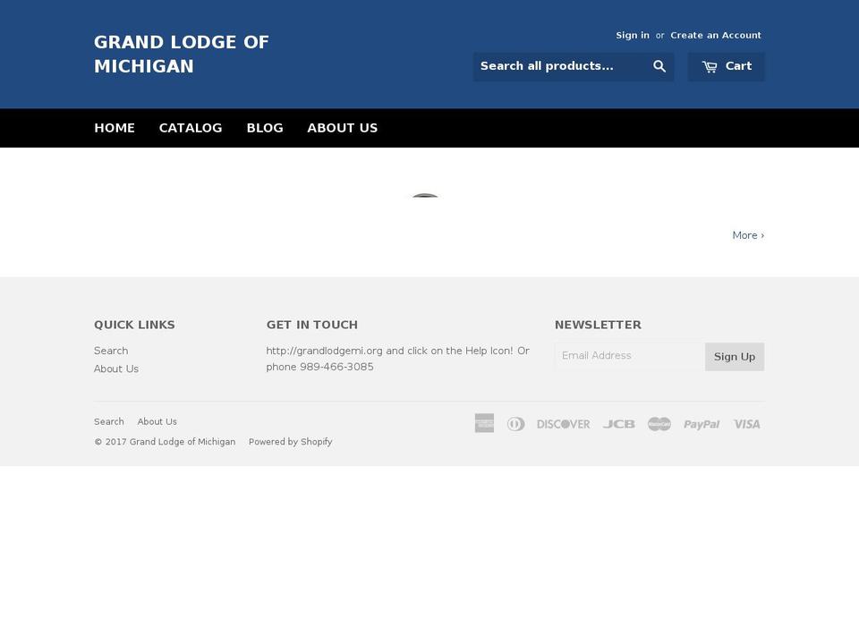 michiganmasonicstore.com shopify website screenshot