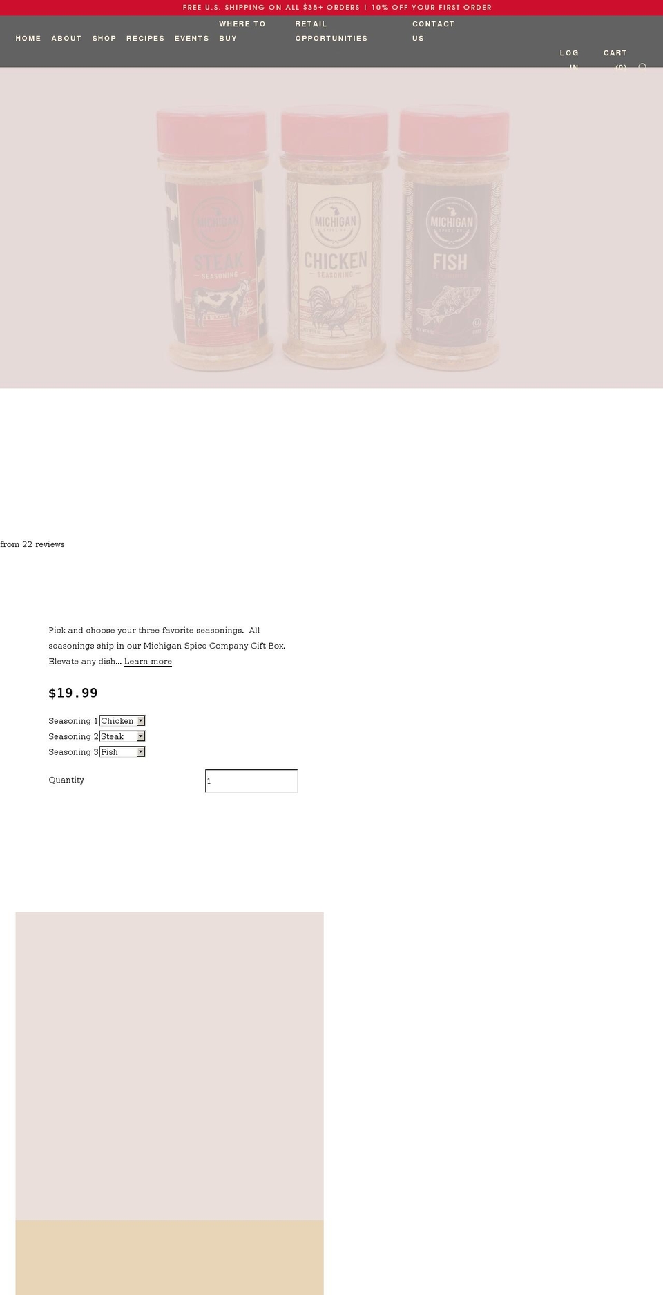 michiganspicecompany.com shopify website screenshot