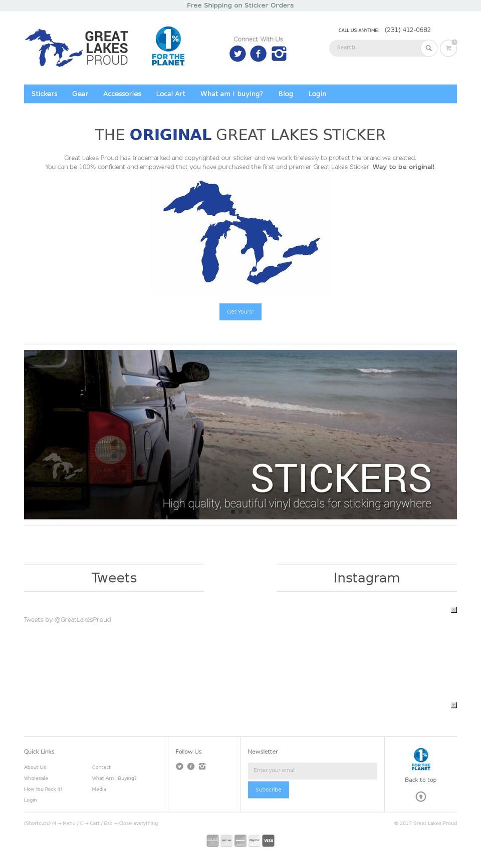 michigansticker.com shopify website screenshot