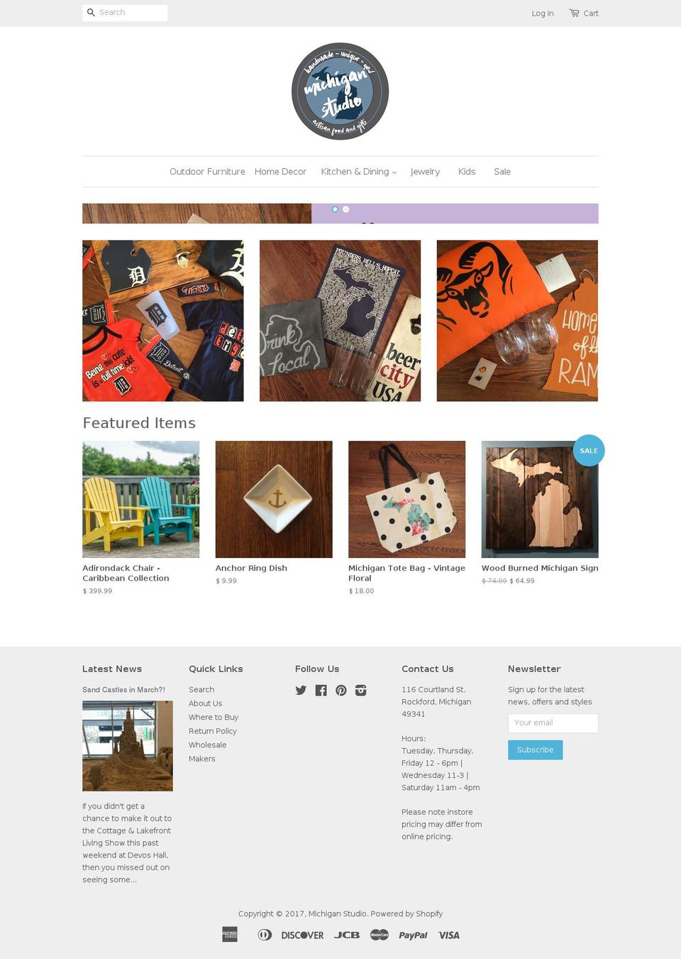 michiganstudio.com shopify website screenshot