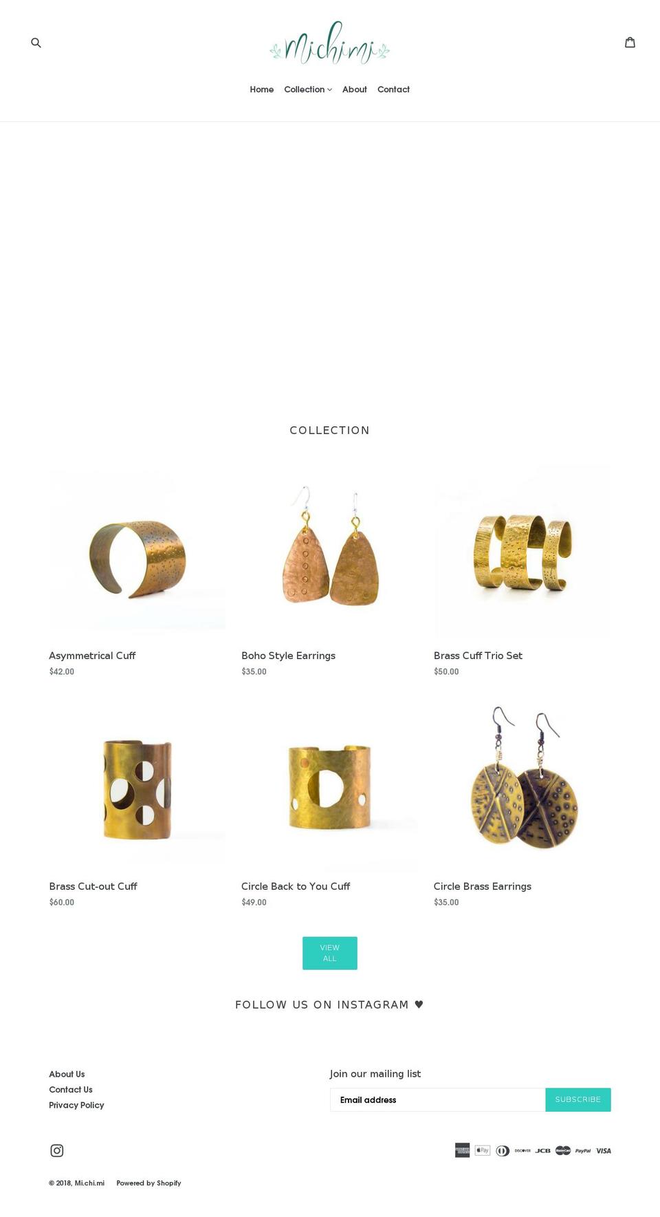michimidesigns.com — Shopify storefront screenshot
