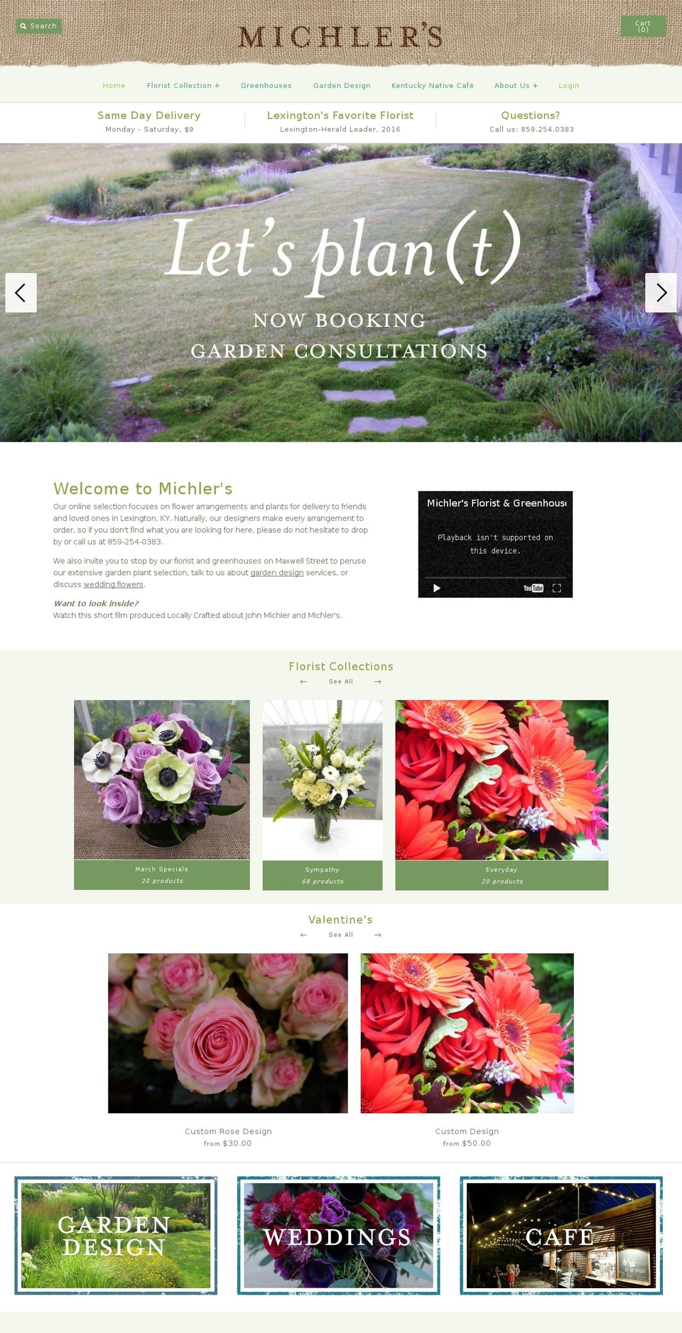 michlers.com shopify website screenshot