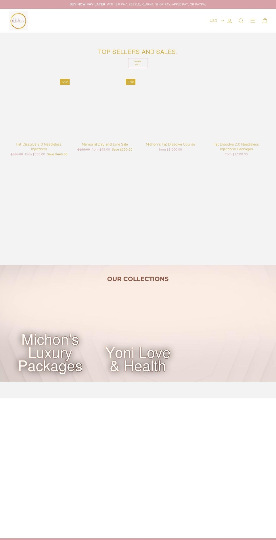 michonsboutique.net shopify website screenshot