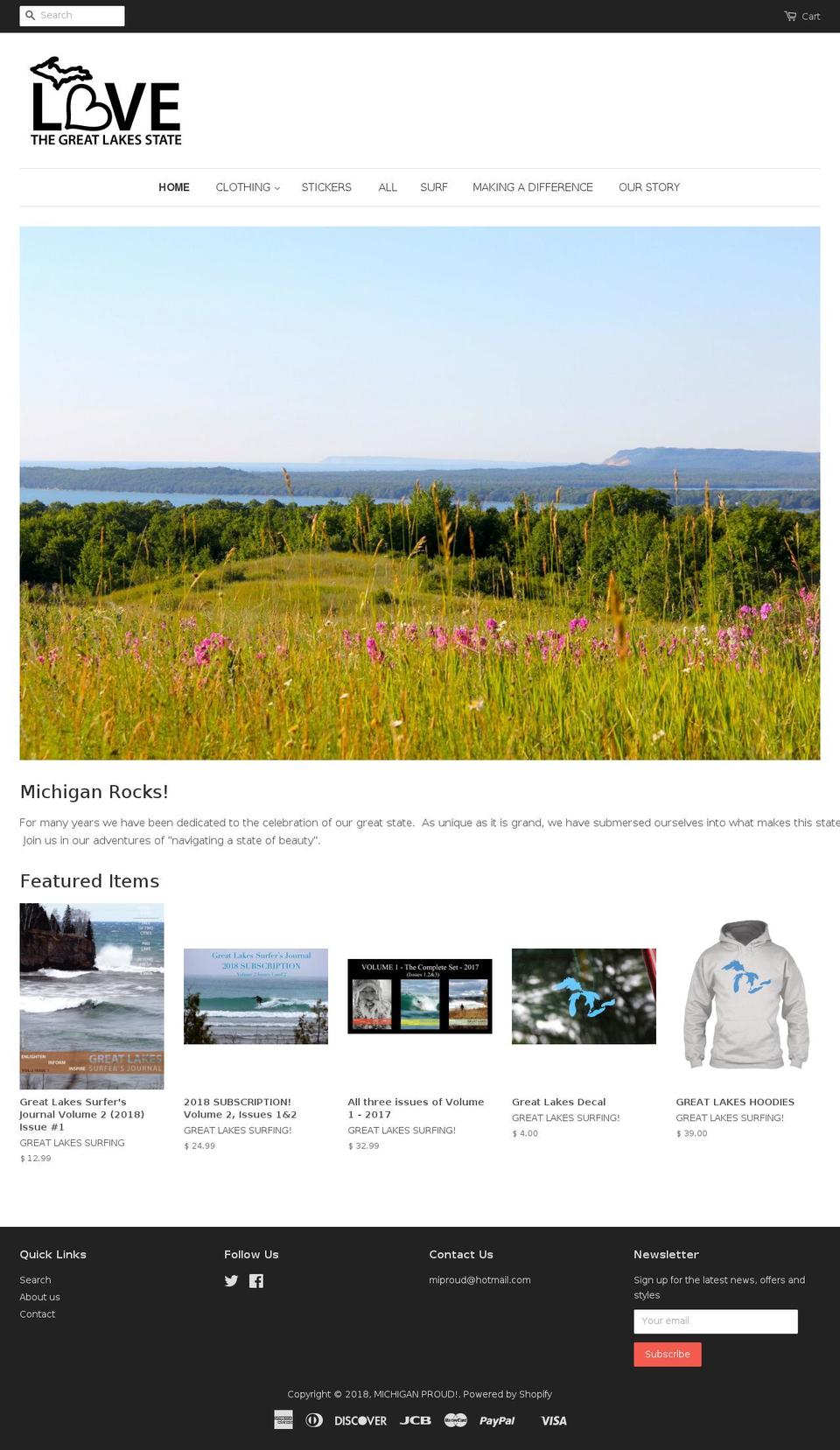 michproud.com shopify website screenshot