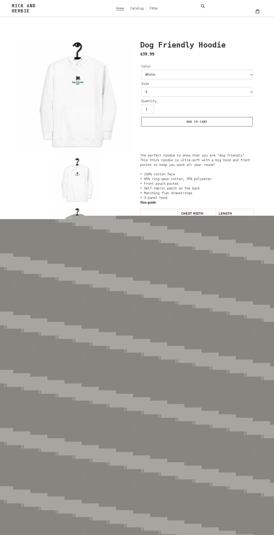 mickandherbie.com shopify website screenshot