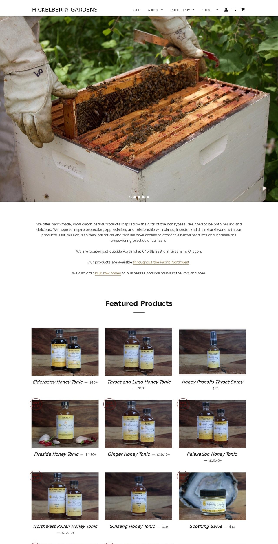 mickelberryfarms.com — Shopify storefront screenshot