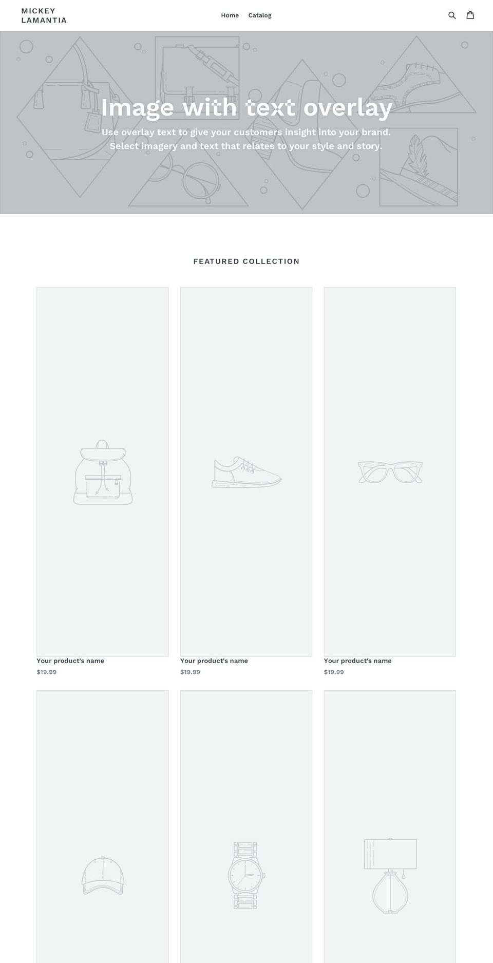 mickey-lamantia.myshopify.com shopify website screenshot
