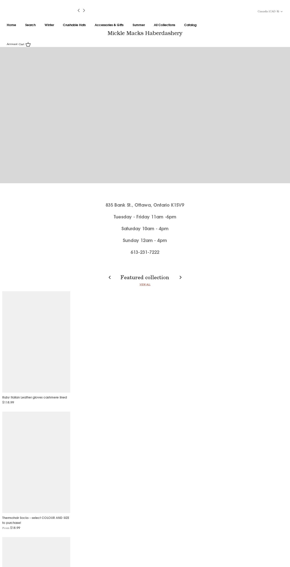 micklemacks.com — Shopify storefront screenshot