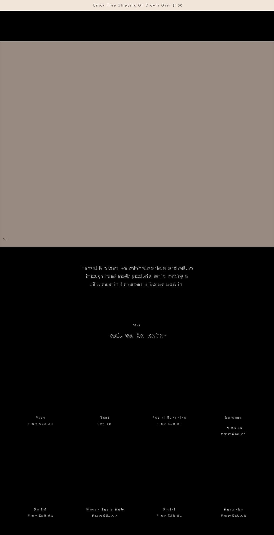 mickono.com shopify website screenshot