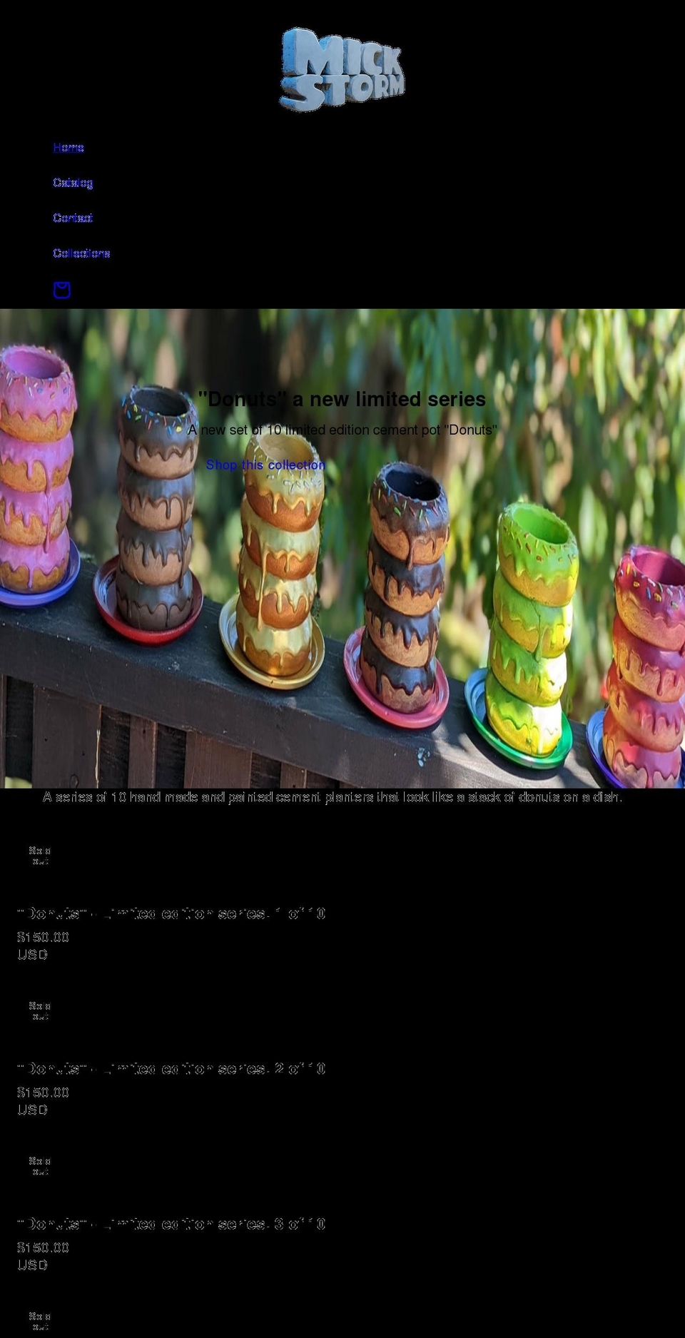 mickstorm.com shopify website screenshot