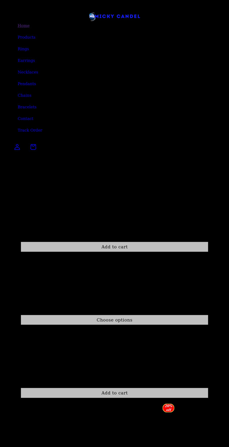 mickycandel.com shopify website screenshot