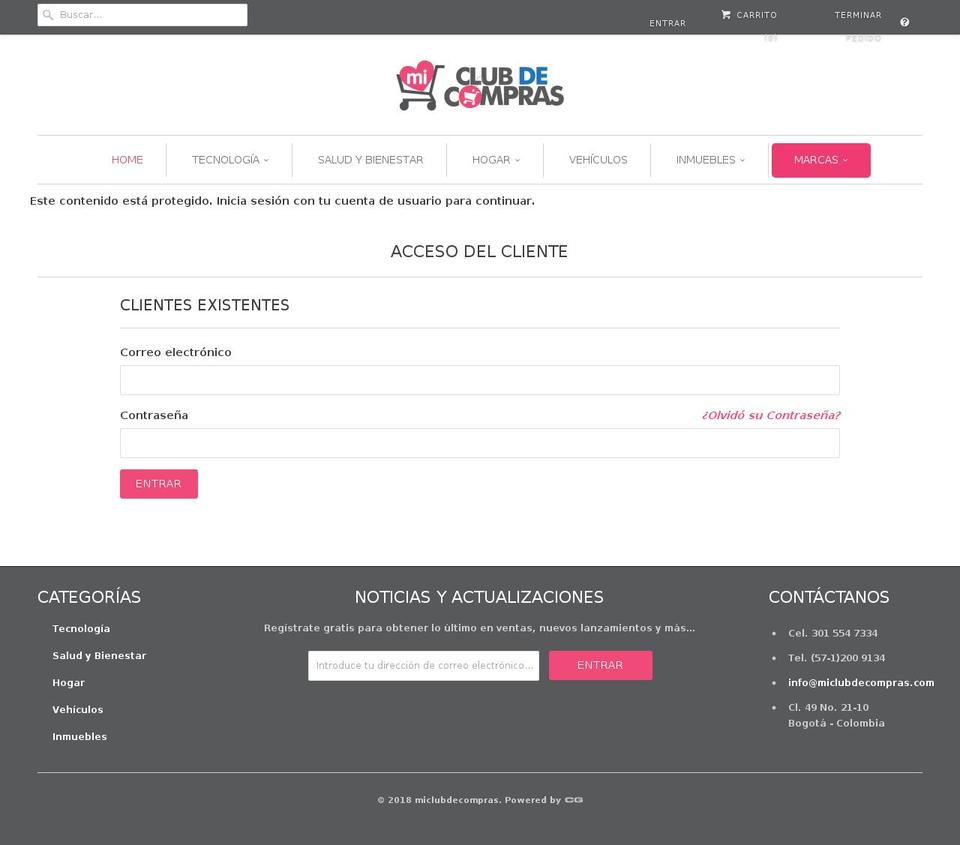 miclubdecompras.com — Shopify storefront screenshot