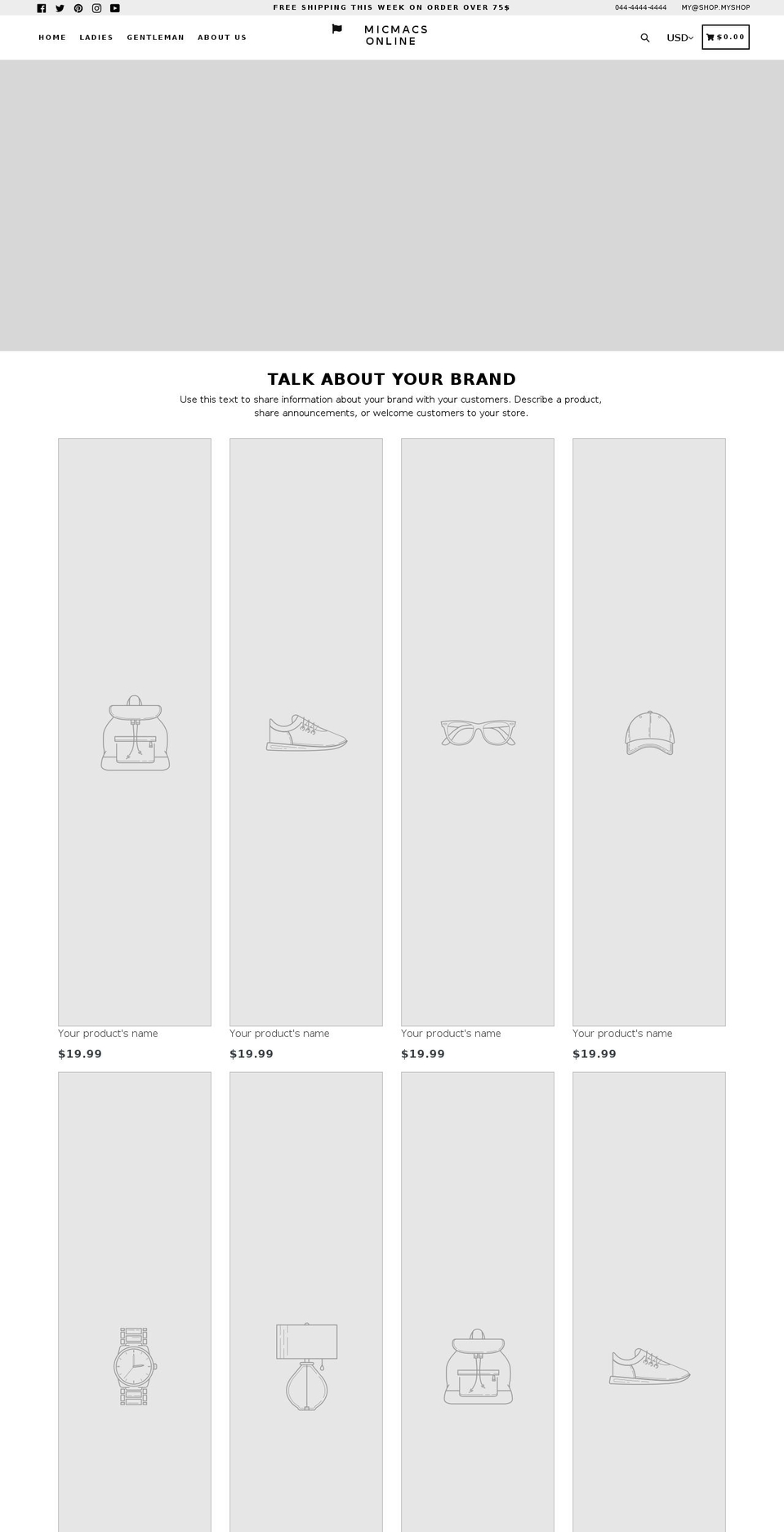 micmacs-online.com — Shopify storefront screenshot
