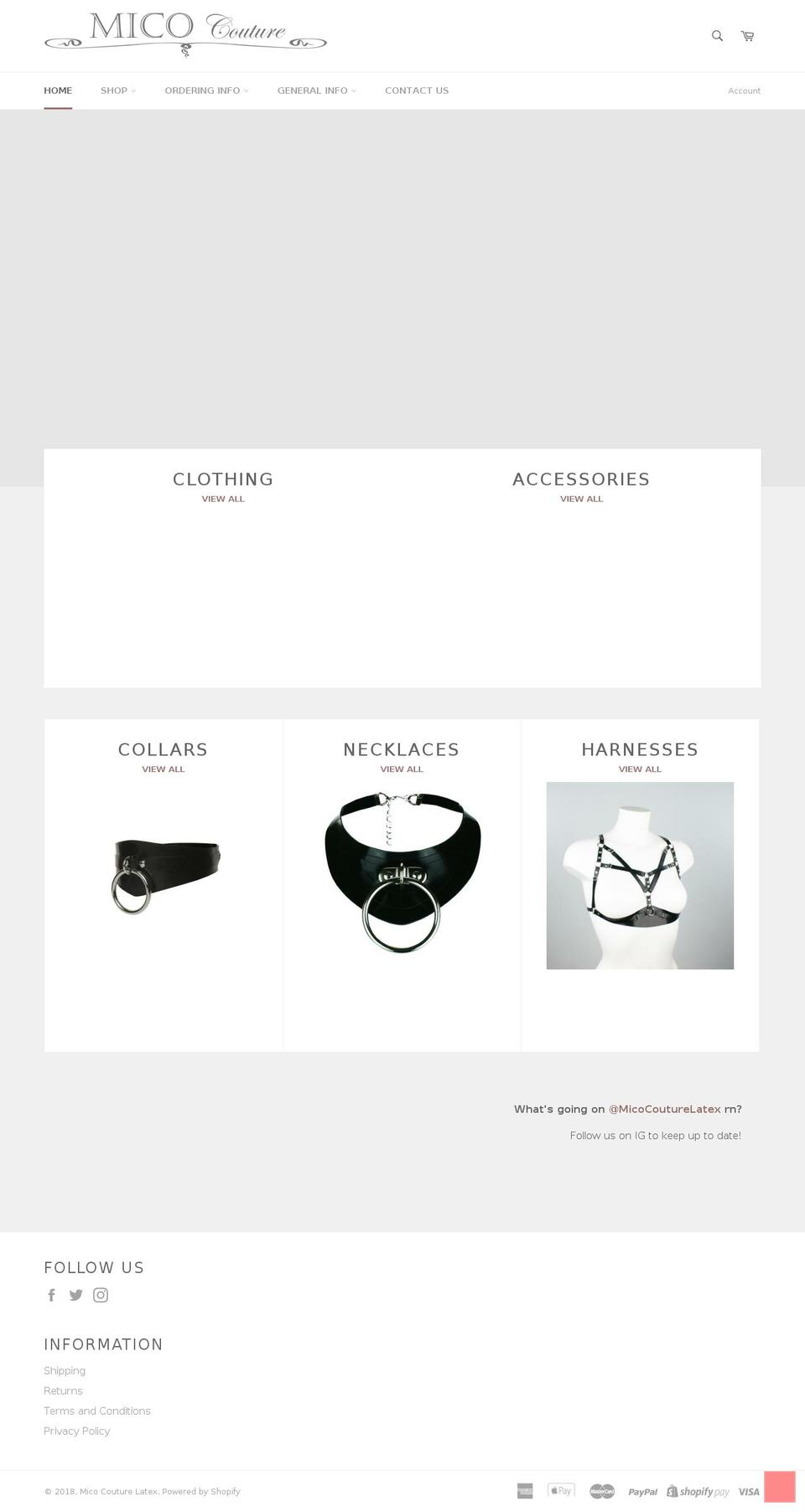 micocouture.com — Shopify storefront screenshot