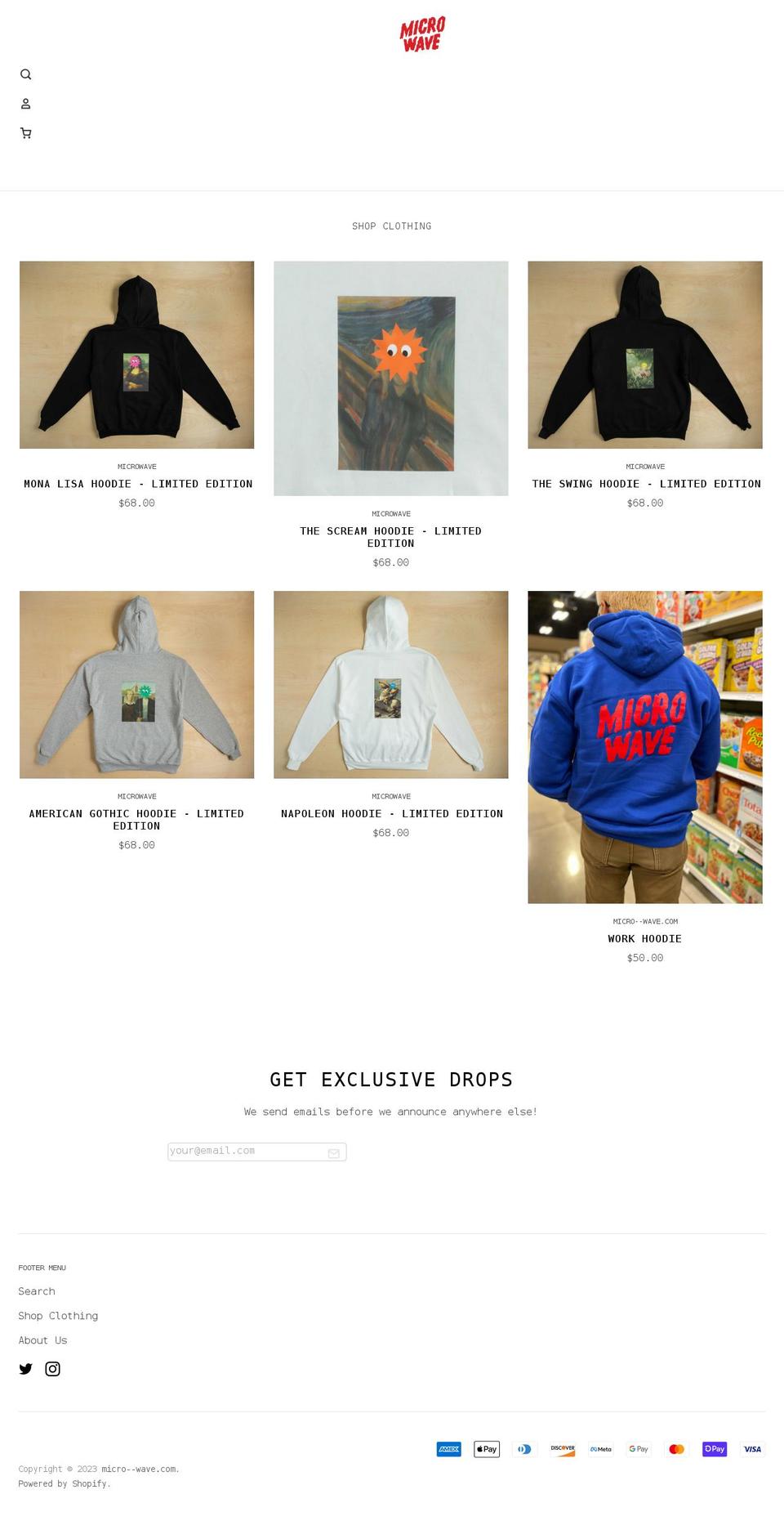 micro--wave.com shopify website screenshot