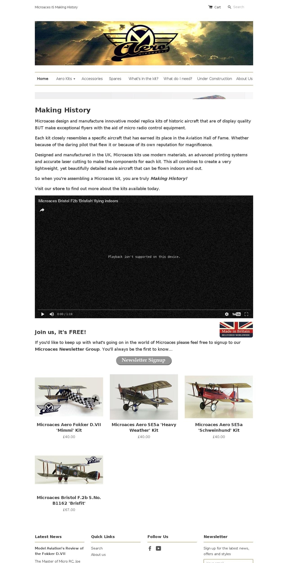 microaces.com shopify website screenshot