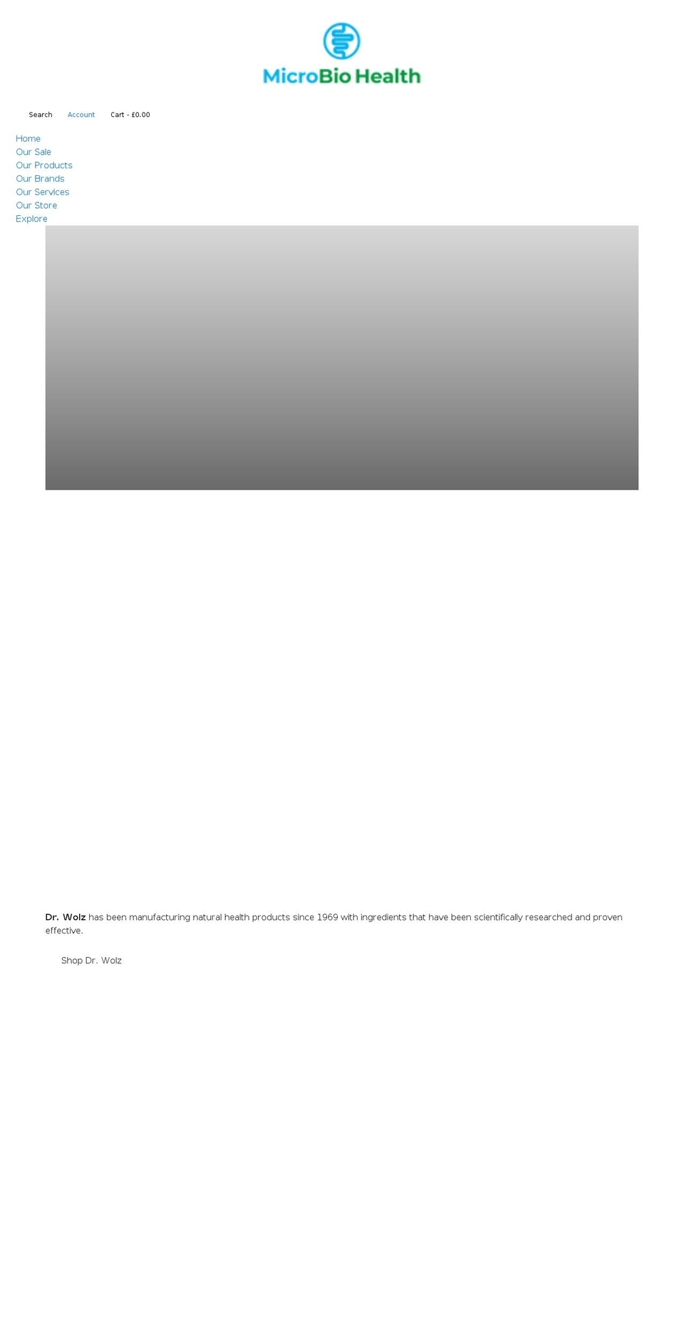 microbiohealth.co.uk shopify website screenshot