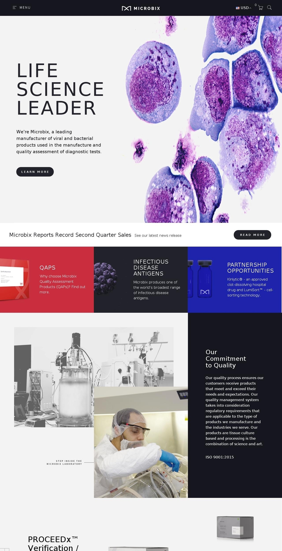 microbix.com — Shopify storefront screenshot