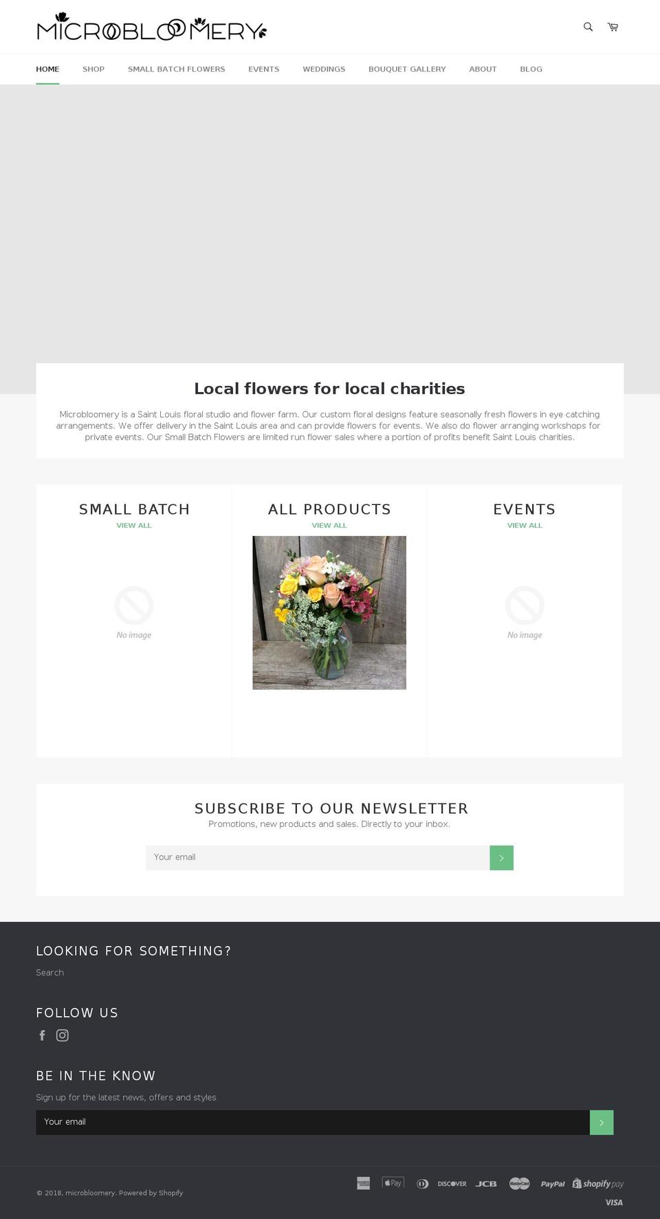 microbloomery.com — Shopify storefront screenshot