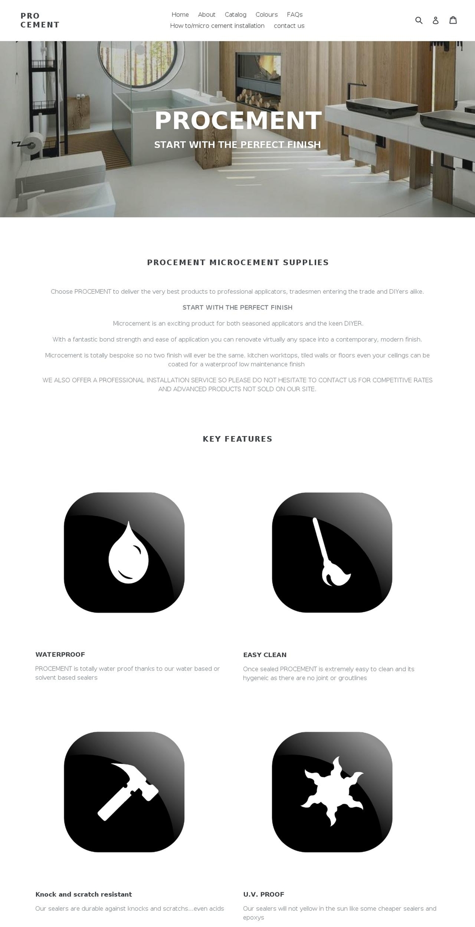 microcementsuppliesonline.com — Shopify storefront screenshot